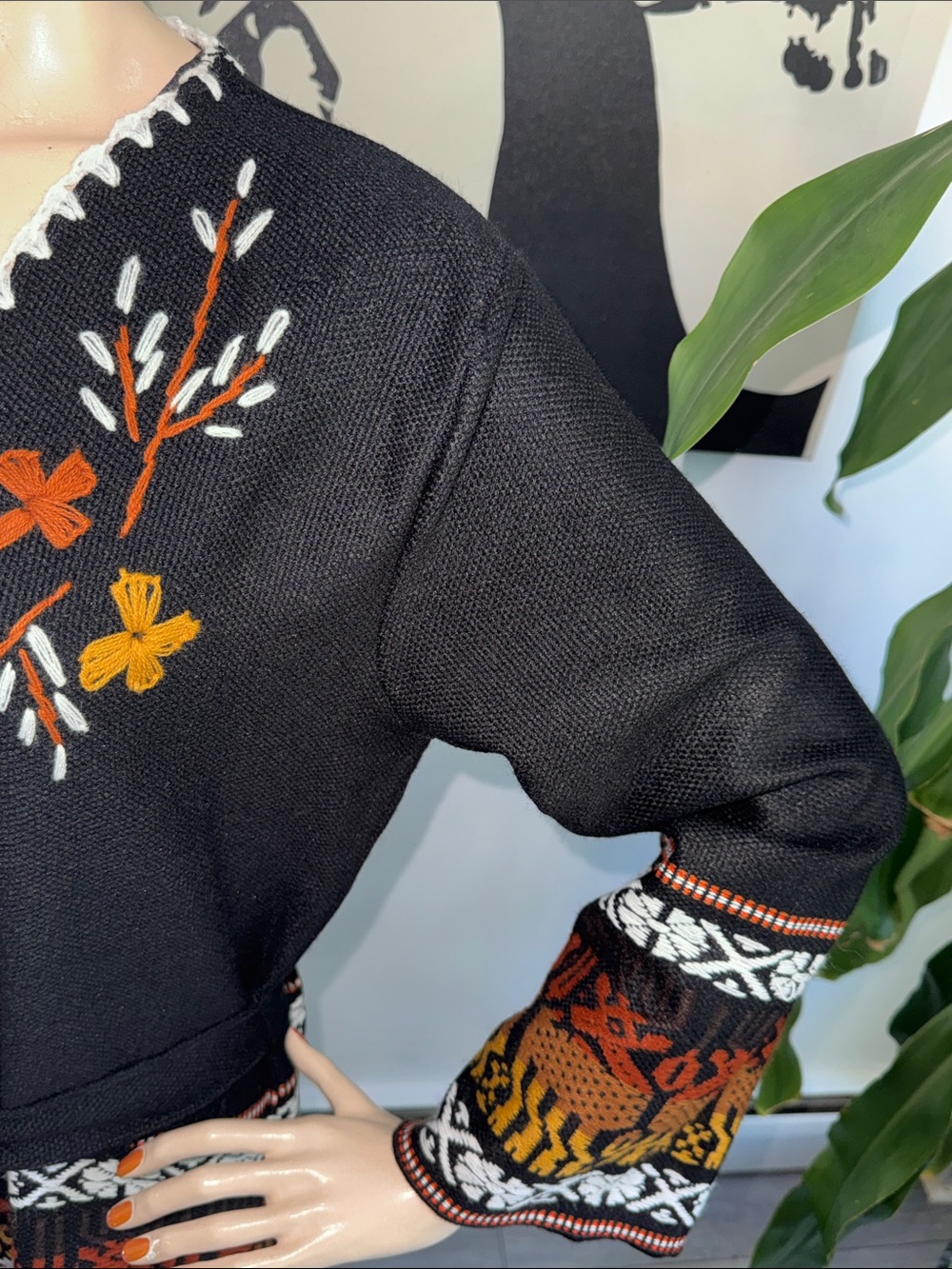 Vintage 70s Embroidered Kaftan Dress - Picture 8 of 17